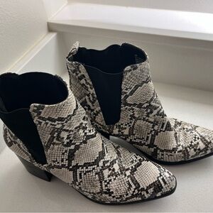 Justfab Snakeskin Ankle Boots